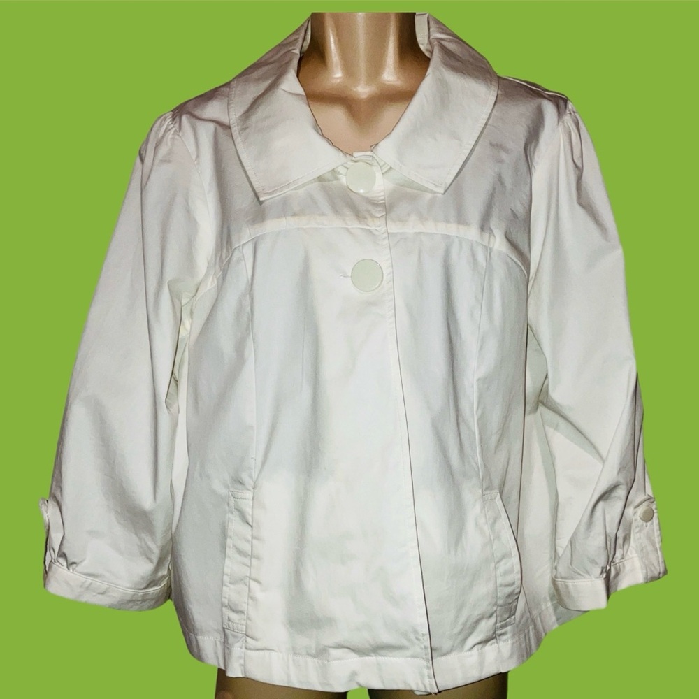 💗 Motto Your Style Mantra Womens White Coat Jacket